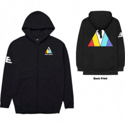 IMAGINE DRAGONS UNISEX ZIPPED HOODIE: TRIANGLE (BACK PRINT) (LARGE)