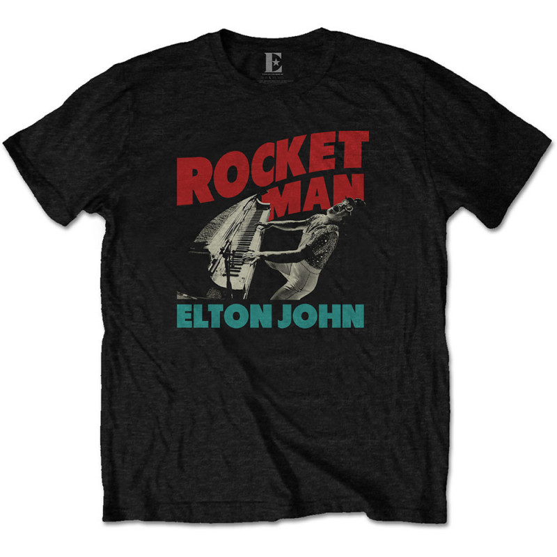 ELTON JOHN UNISEX TEE: ROCKETMAN PIANO (XX-LARGE)