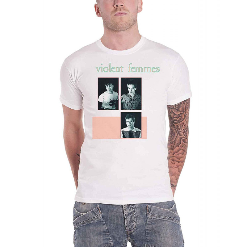 VIOLENT FEMMES UNISEX TEE: VINTAGE BAND PHOTO (LARGE)