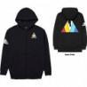 IMAGINE DRAGONS UNISEX ZIPPED HOODIE: TRIANGLE (BACK PRINT) (XX-LARGE)