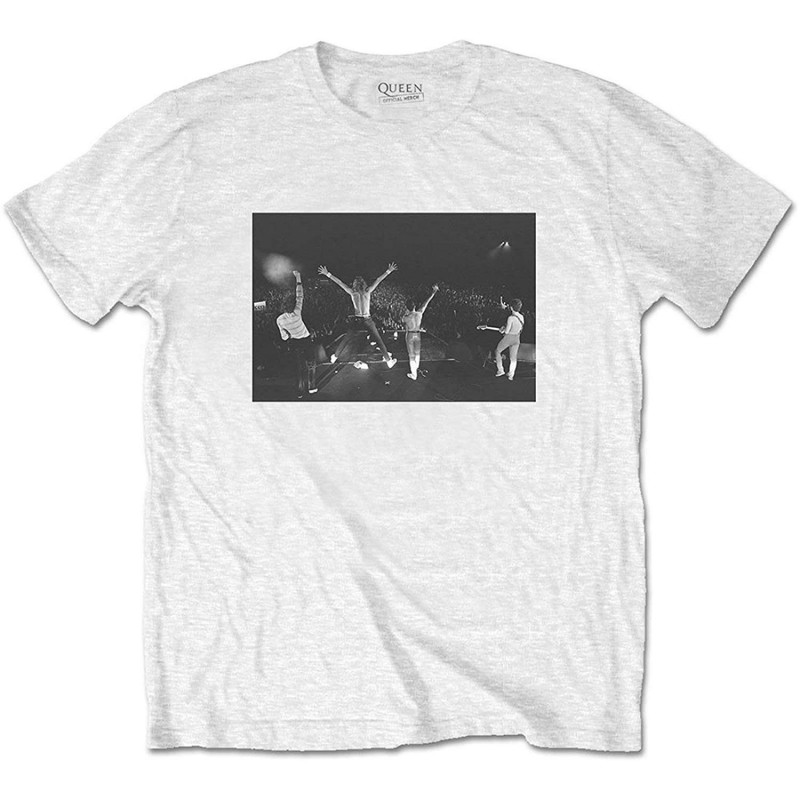 QUEEN UNISEX TEE: CROWD SHOT (MEDIUM)