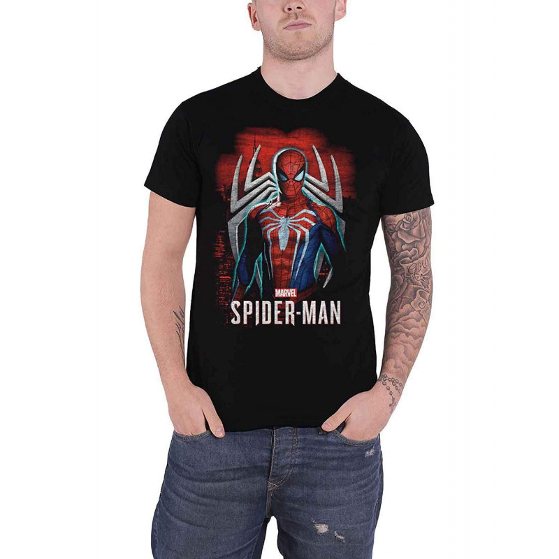 MARVEL COMICS UNISEX TEE: SPIDERMAN 1 (LARGE) BLACK UNISEX