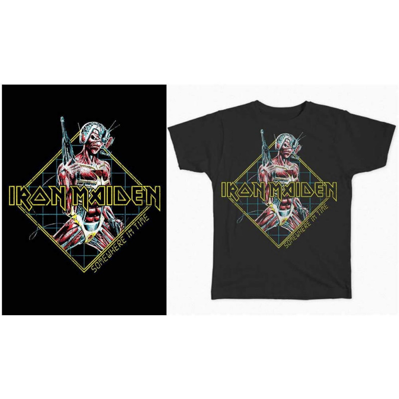 IRON MAIDEN UNISEX TEE: SOMEWHERE IN TIME DIAMOND (X-LARGE)