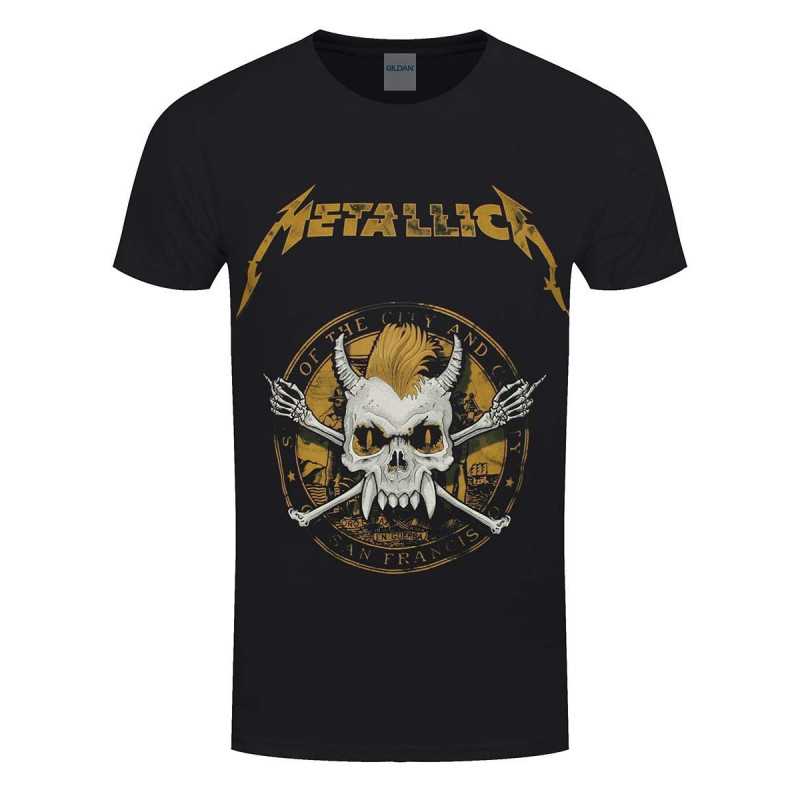 METALLICA UNISEX TEE: SCARY GUY SEAL (LARGE)