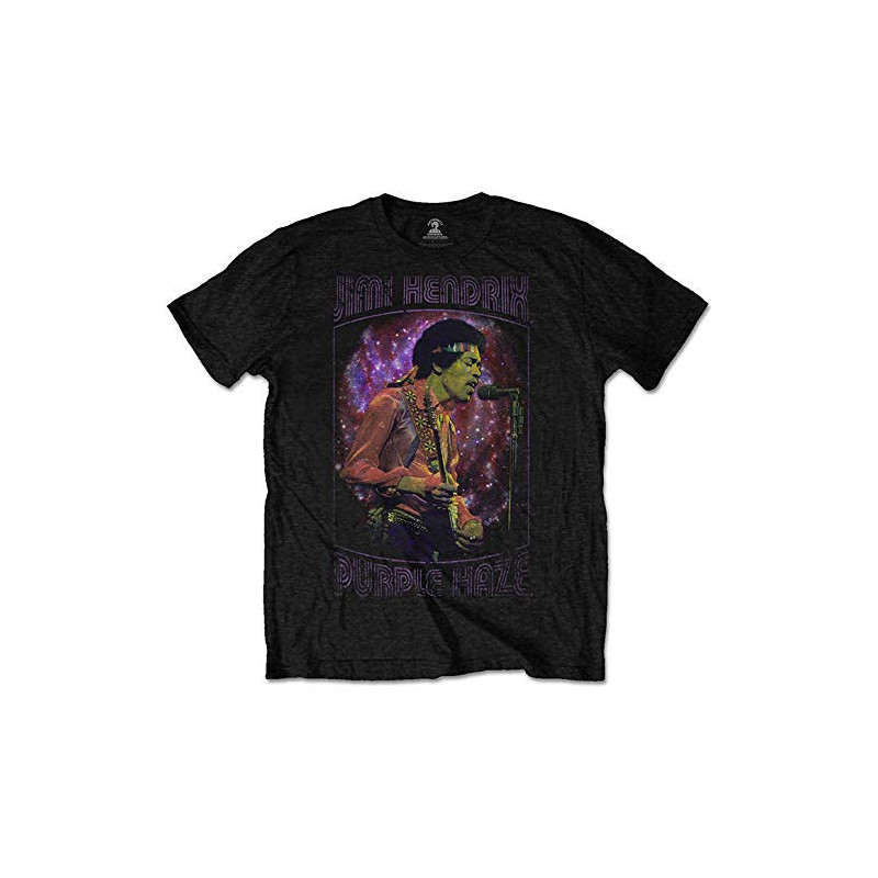 JIMI HENDRIX UNISEX TEE: PURPLE HAZE FRAME (MEDIUM)