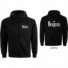 THE BEATLES UNISEX ZIPPED HOODIE: DROP T LOGO (BACK PRINT) (SMALL)