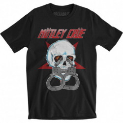 MOTLEY CRUE UNISEX TEE: SKULL CUFFS 2 (SMALL)