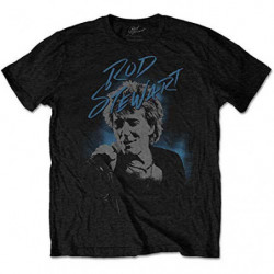 ROD STEWART UNISEX TEE: SCRIBBLE PHOTO (SMALL)