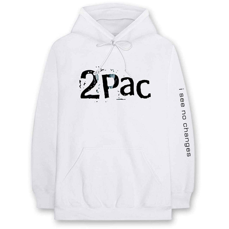 TUPAC UNISEX PULLOVER HOODIE: I SEE NO CHANGES (XX-LARGE)