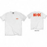 AC/DC UNISEX TEE: LOGO (BACK PRINT/RETAIL PACK) (MEDIUM)