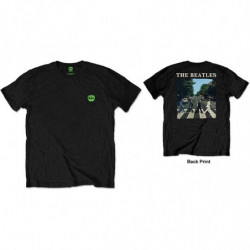 THE BEATLES UNISEX TEE: ABBEY ROAD & LOGO (BACK PRINT/RETAIL PACK) (LARGE)