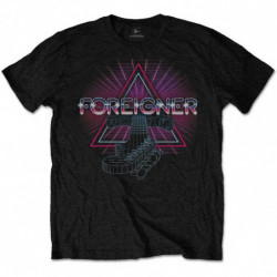 FOREIGNER UNISEX TEE: NEON GUITAR (X-LARGE)