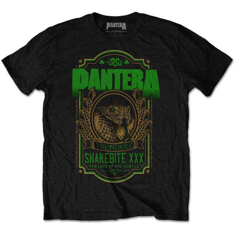 PANTERA UNISEX TEE: SNAKEBITE XXX LABEL (MEDIUM)