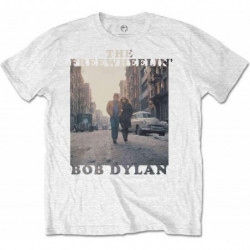 BOB DYLAN UNISEX TEE: THE FREEWHEELIN' (XX-LARGE) WHITE UNISEX