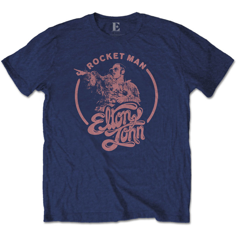 ELTON JOHN UNISEX TEE: ROCKETMAN CIRCLE POINT (XX-LARGE)