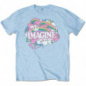 JOHN LENNON UNISEX TEE: RAINBOWS, LOVE & PEACE (X-LARGE)