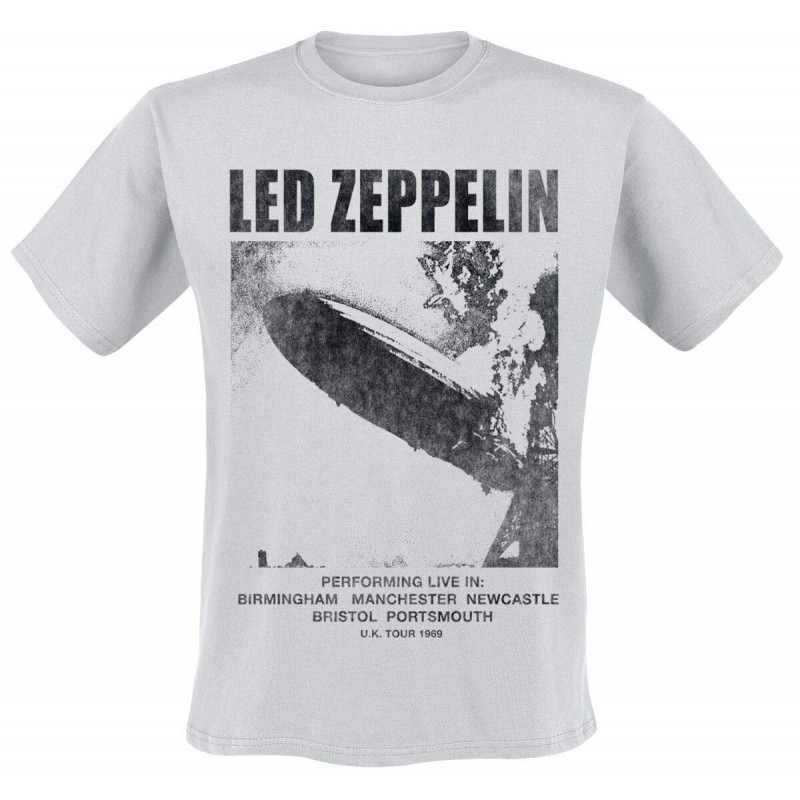 LED ZEPPELIN UNISEX TEE: UK TOUR '69 LZ1. (LARGE)