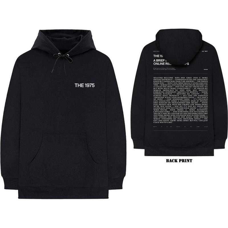 THE 1975 UNISEX PULLOVER HOODIE: ABIIOR WELCOME WELCOME VERSION 2. (BACK PRINT) (XX-LARGE)
