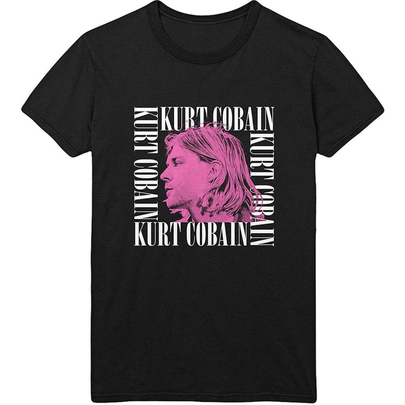 KURT COBAIN UNISEX TEE: HEAD SHOT FRAME (MEDIUM)