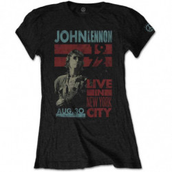 JOHN LENNON LADIES TEE: LIVE IN NYC (SMALL)