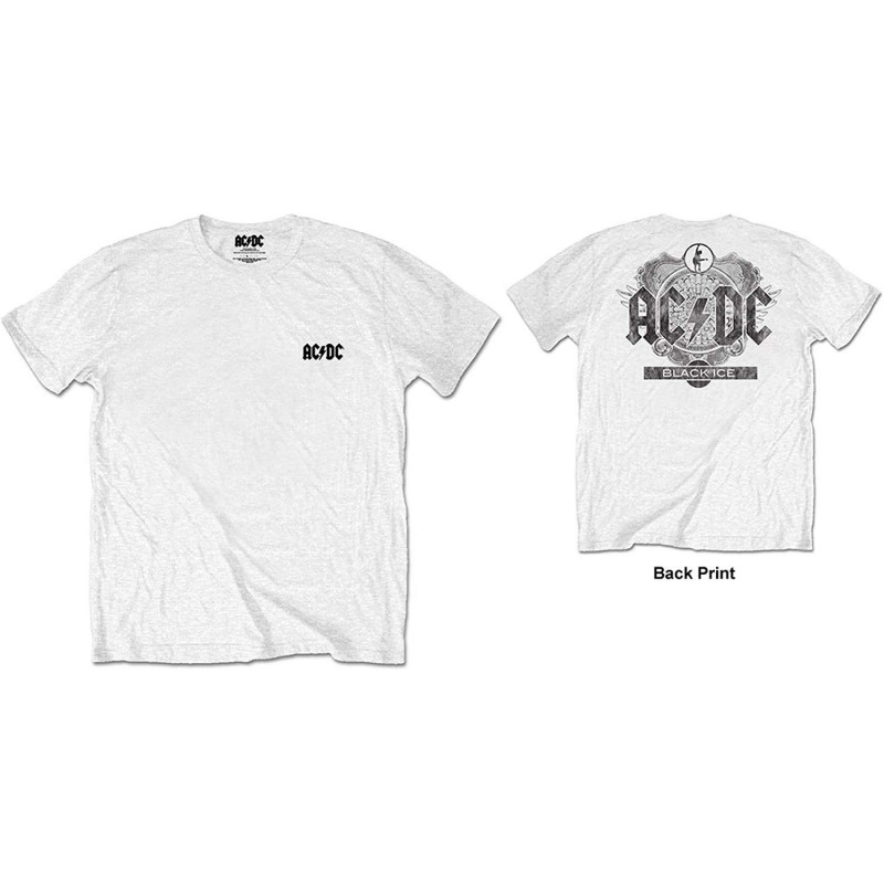 AC/DC UNISEX TEE: BLACK ICE (BACK PRINT/RETAIL PACK) (XX-LARGE)