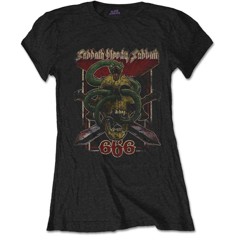 BLACK SABBATH LADIES TEE: BLOODY SABBATH 666 (MEDIUM)