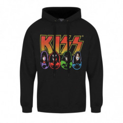 KISS UNISEX PULLOVER HOODIE: LOGO, FACES & ICONS (XX-LARGE)