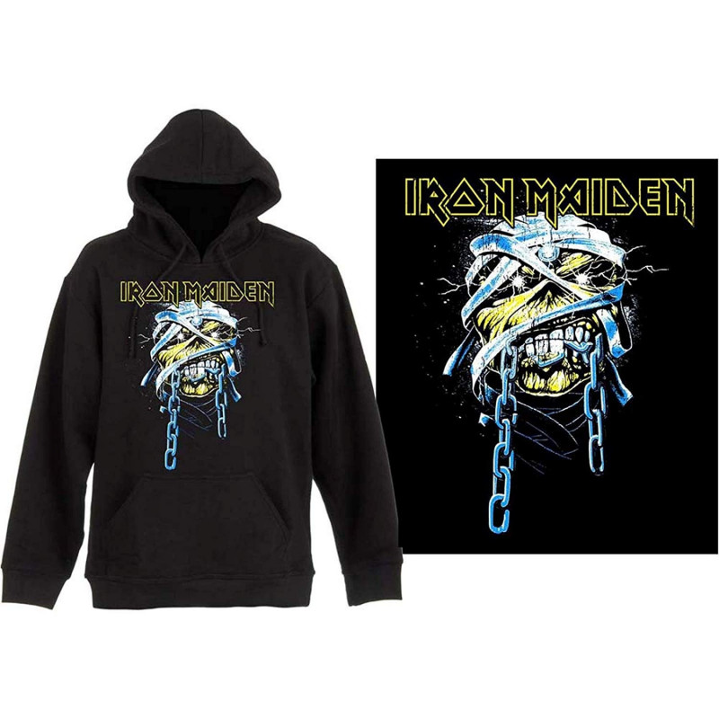 IRON MAIDEN UNISEX PULLOVER HOODIE: POWERSLAVE (SMALL)