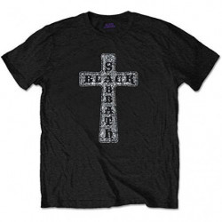 BLACK SABBATH UNISEX TEE: CROSS (DIAMANTE) (SMALL)