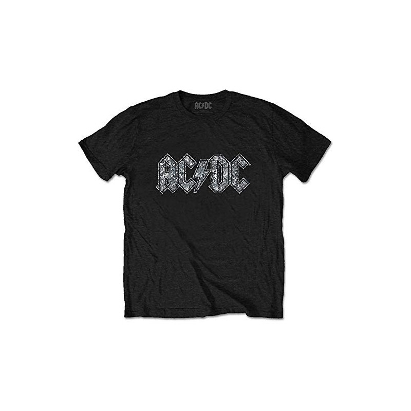 AC/DC UNISEX TEE: LOGO (DIAMANTE) (SMALL)