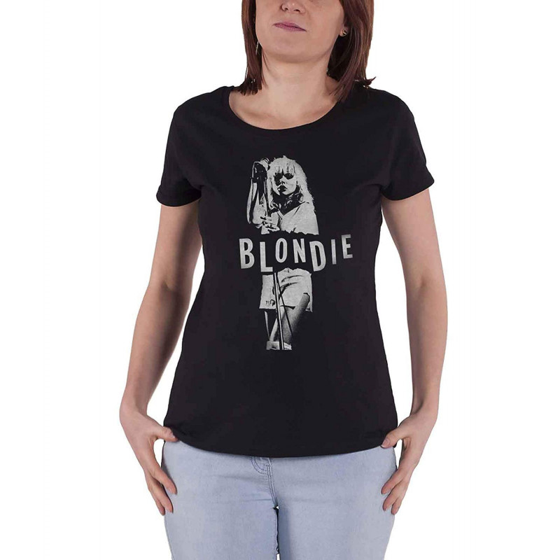 BLONDIE LADIES TEE: MIC. STAND (MEDIUM)