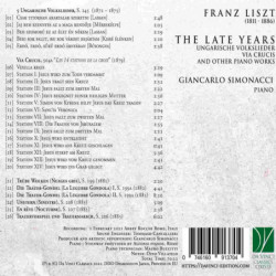 FRANZ LISZT: THE LATE YEARS (5 UNGARISCH