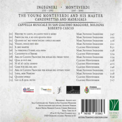 THE YOUNG MONTEVERDI AND HIS MASTER - CA