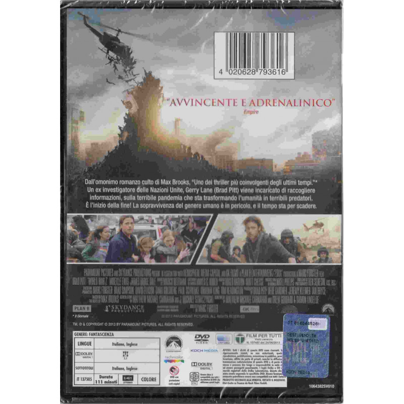 WORLD WAR Z REGIA MARC FORSTER