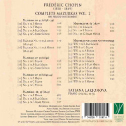 CHOPIN: COMPLETE MAZURKAS VOL. 2 (ON PER