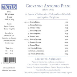 12 SONATE A VIOLINO SOLO E VIOLONCELLO C