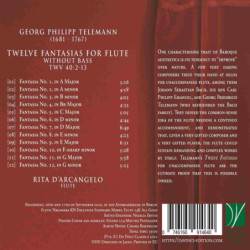 TELEMANN: 12 FANTASIAS FOR FLUTE WITHOUT
