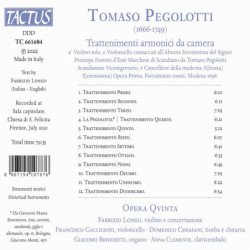 TRATTAMENTI ARMONICI DA CAMERA, 1698