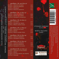 FELIX MENDELSSOHN BARTHOLDY: SONGS WITHO