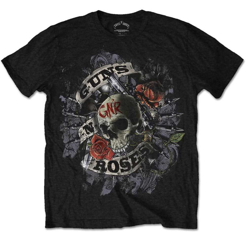 GUNS N ROSES T-SHIRT  S BLACK UNISEX  FIREPOWER