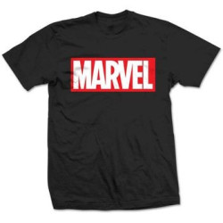 MARVEL COMICS MEN'S TEE: BOX LOGO (LARGE)