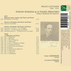 FELICE LATTUADA: VIOLIN SONATAS, 12 PIAN