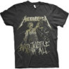 METALLICA UNISEX TEE: JUSTICE VINTAGE (LARGE)