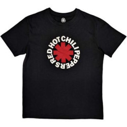 RED HOT CHILI PEPPERS T-SHIRT  L UNISEX BLACK  CLASSIC ASTERISK
