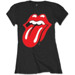 THE ROLLING STONES LADIES TEE: CLASSIC TONGUE (RETAIL PACK) (LARGE)
