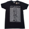 JOY DIVISION T-SHIRT  X-SMALL UNISEX BLACK  UNKNOWN PLEASURES WHITE ON BLACK