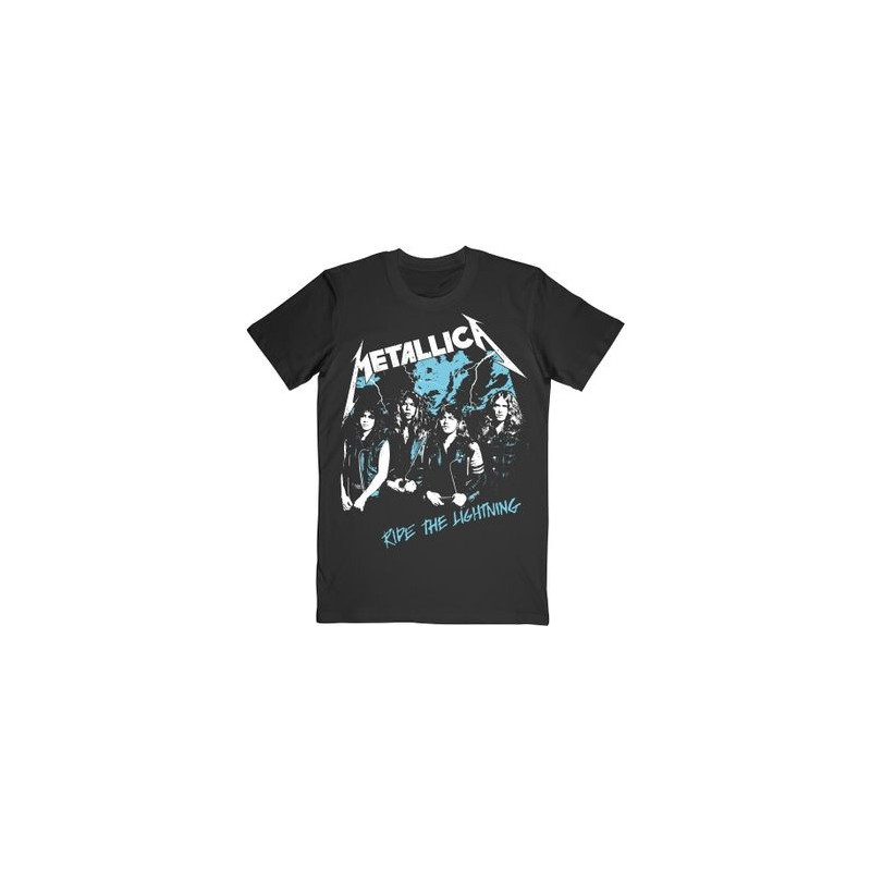 METALLICA T-SHIRT  MEDIUM UNISEX BLACK  VINTAGE RIDE THE LIGHTNING