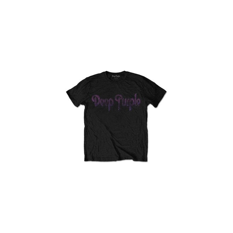 DEEP PURPLE MEN'S TEE: VINTAGE LOGO (MEDIUM)