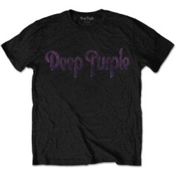 DEEP PURPLE MEN'S TEE: VINTAGE LOGO (LARGE)