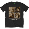 BEATLES  THE T-SHIRT  M BLACK UNISEX  LET IT BE SEPIA